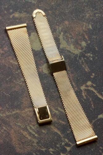 JB Champion ladies gold-plated mesh vintage watch bracelet 14mm 15mm or 15.5mm - Picture 4 of 4