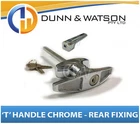 Chrome Plated Rear 'T' Lock Handle for Trailer Caravan Toolbox