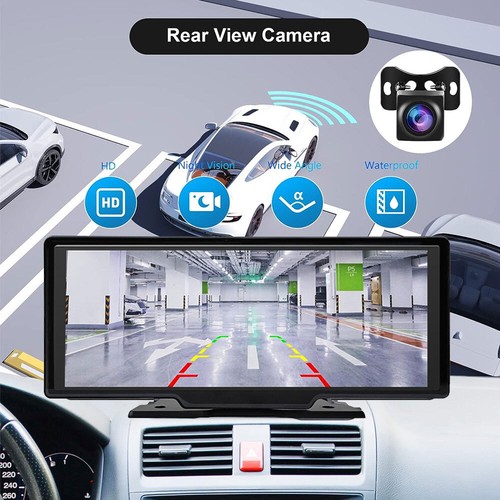 10" Wireless BT Android Auto Stereo HD Navigation GPS DVR Apple Carplay+Dash Cam - Picture 9 of 19