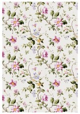 Reispapier-Motiv Strohseide-Decoupage-Vintage-floral-Blumen-Ranke-200114