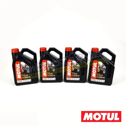 Motul Fully Synthetic 4 Stroke Engine Oil Multipack 4 x 4L 7100 20W50