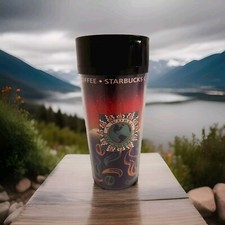 Starbucks Tumbler Thermoserv 1996 A World Of Coffee 16 oz Made In USA Plastic