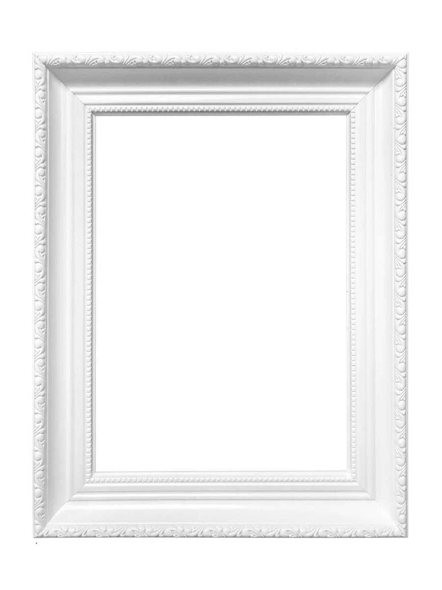 Wide Ornate Shabby Chic Picture frame photo frame Ornate Frames Gold Black  White