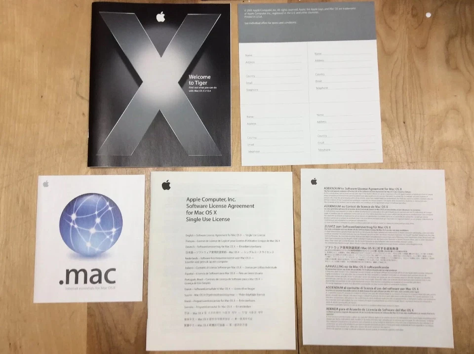 Mac OS X Tiger 10.4 Apple Macintosh Operating System Software OSX Big Box 2005  - Image 4 of 4