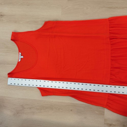 Elizabeth and James Maxi Tank Dress Tiered Flame Orange XL Vibrant Bold Chic - Picture 11 of 14