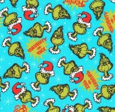 New Dr.Suess, How The Grinch Stole Christmas Fabric 1 yd BTY So Cute Fast Ship
