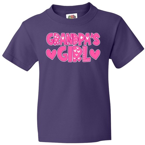 Inktastic Grandpas Girl Granddaughter Gift Youth T-Shirt Family Girls Little New