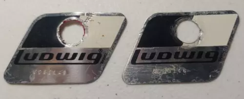 Vintage Ludwig Black White Badge For Rockers Series
