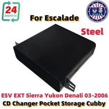 For Escalade STEEL CD Changer Pocket Storage Cubby Sierra Yukon Denali 2003-06