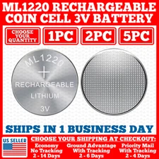 ML1220 Rechargeable LITHIUM-ION BIOS 3V CMOS Battery ML 1220 Coin Cell Backup