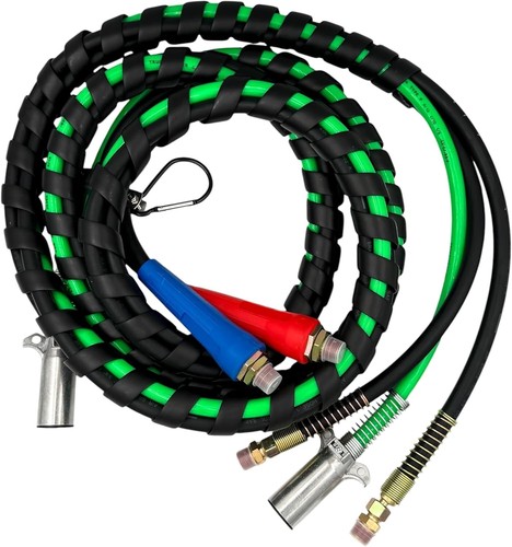 15ft 3 in 1 Trailer Air Line Hose Wrap Assembly with 7-Way Electrical Cable - Picture 8 of 9