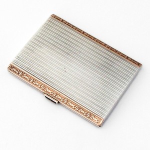 Rare Art Deco Ornate Hallmarked Solid 900 Silver Austrian Lipstick Case