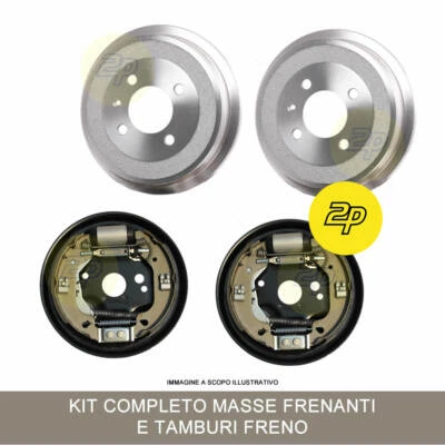 KIT PIATTO COMPLETO MASSE FRENO TAMBURI COMPATIBILE CN FIAT Multipla 1.9 JTD 120 - Bild 1 von 4