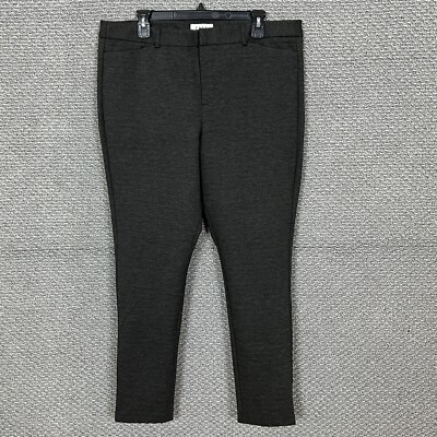 Elle Dress Pants Women's Size 16 Gray Flat Front High Rise 28.5 in Inseam |  eBay