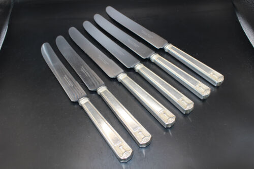 6 INTERNATIONAL HOLMES & EDWARDS CENTURY INLAID SILVERPLATE 9" DINNER KNIVES