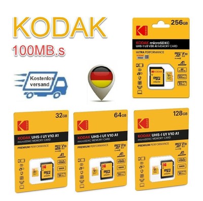 Micro SD Speicherkarte  Kodak  4K U3  32GB 256GB  SDHC UHS-I With adapter