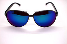 KHAN AVIATOR SUNGLASSES GUNMETAL KN-M3935/RCM BLUE MIRROR