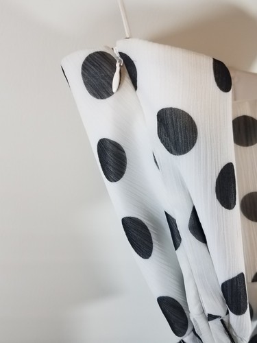 White House Black Market Strapless White Black Polka Dots Dress Womens Size 0 - Picture 7 of 8