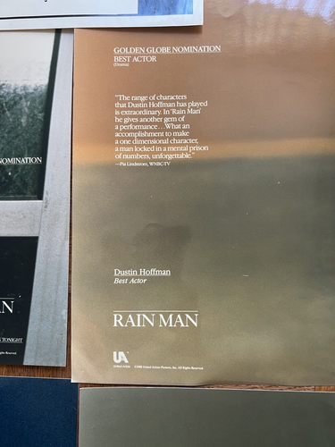Lot Of 12 Rare RAIN MAN Original Glossy Colorful Posters 22”X14.5” & 2 Blk/White - Picture 12 of 16