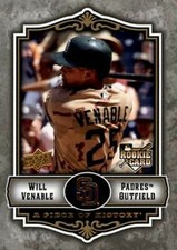 2009 UD A Piece of History #136 Will Venable RC San Diego Padres