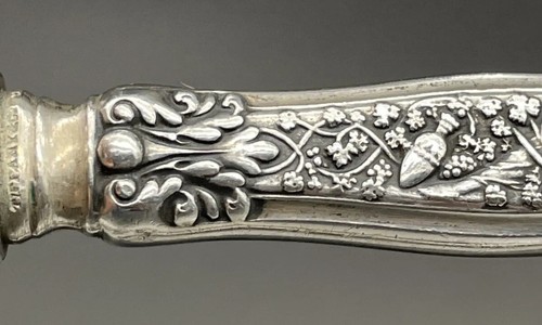 2 pz insolito set di coltelli e forchette da frutta argento sterling Tiffany - Foto 6 di 14