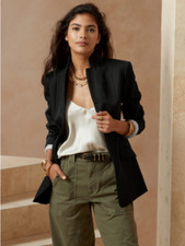 NEW Banana Republic Black Riding Jacket Blazer SIZE 4 802900