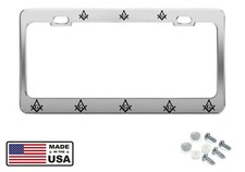 Mason Sign Chrome Heavy Duty Metal License Plate Frame Holder