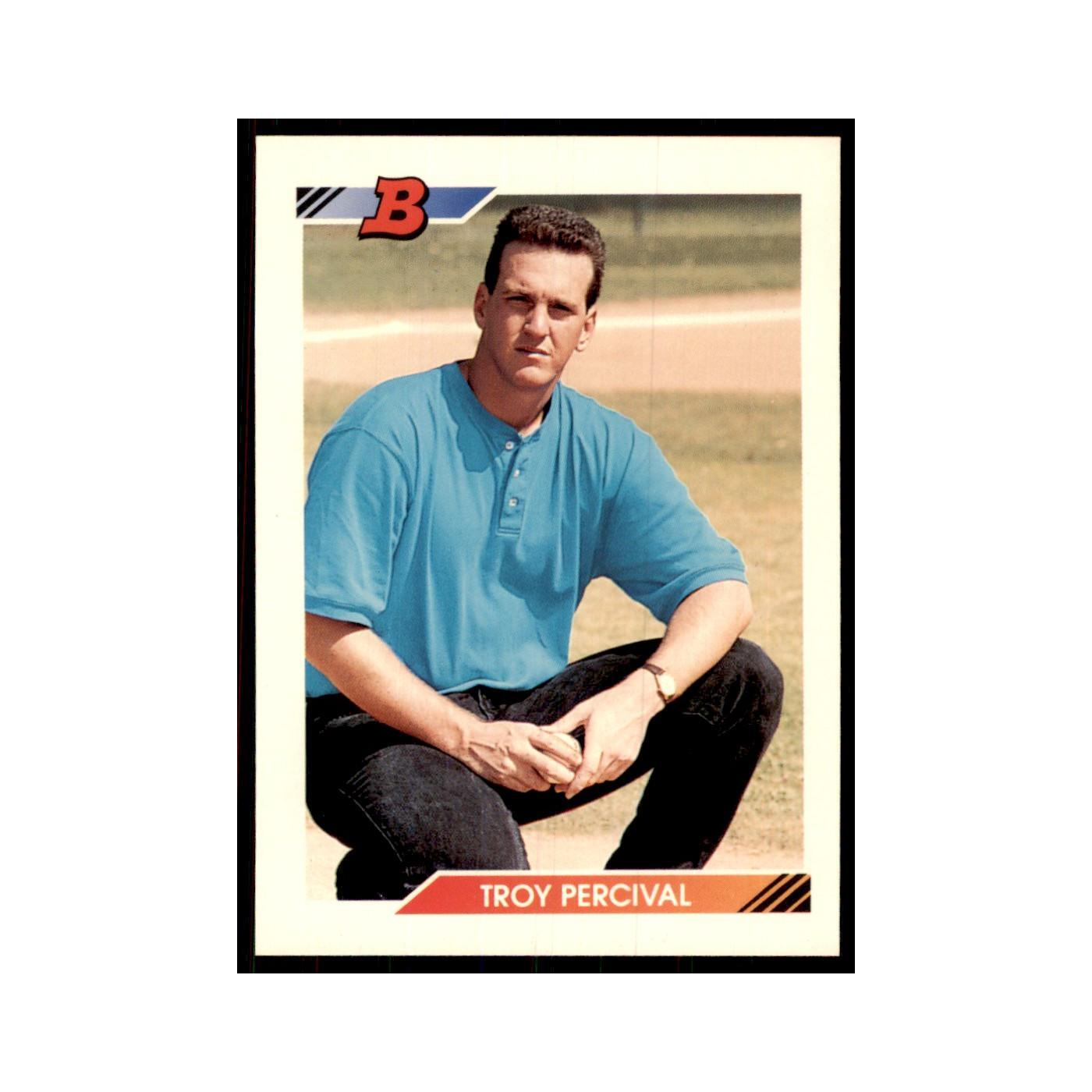 1992 Bowman Troy Percival Baseball Cards #290