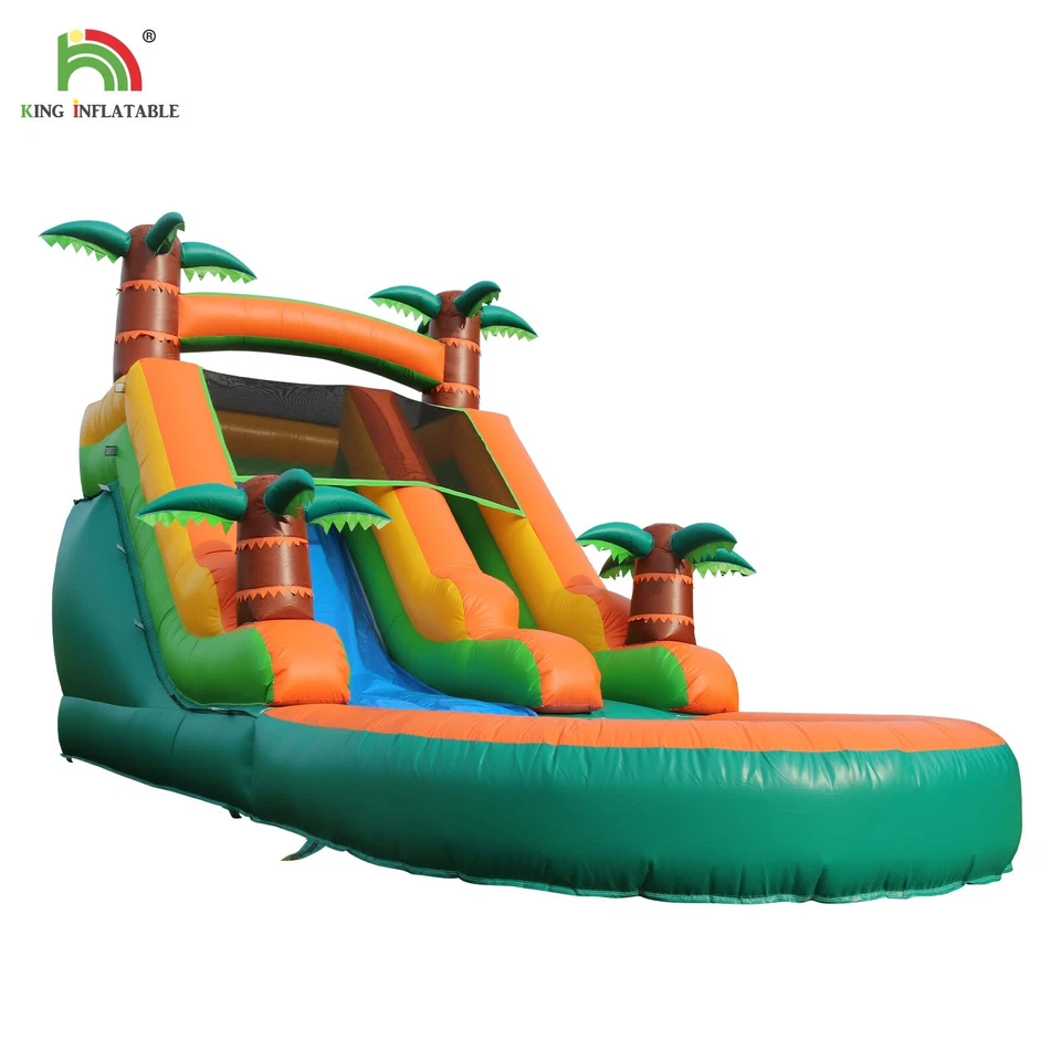 Tobogán acuático inflable de PVC de 21x9x12 pies con piscina para niños fiesta en el patio trasero Foto 4 de 4