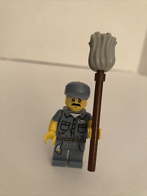 LEGO Series 15 Janitor Minifigure Mop Cleaning Guy 71011 Collectible Minifig