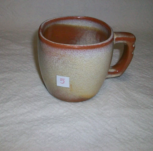 Vintage MCM Oklahoma Pottery FRANKOMA Plainsman Coffee Cup Mug 5C Desert Gold #5
