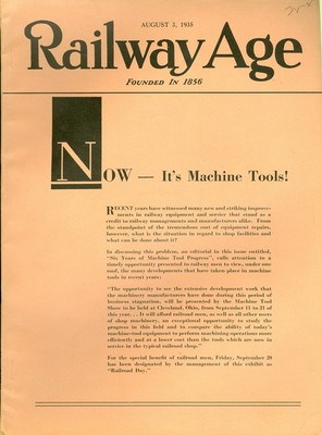 1935 Railway Age Magazine: Northern Pacific Roller Bearing Locomotive Overhauled