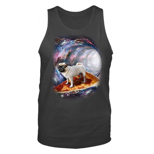 Pizza Surfer Tier Hund Haustier lustiger Witz Humor humorvolle Grafik Neuheit Tanktop - Bild 3 von 8
