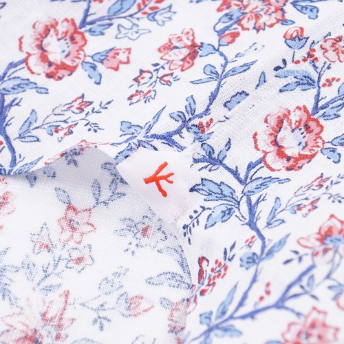 Boy's Isaia Floral Printed Linen Button-Front Dress Shirt Sz 10 (M) NWT - Picture 5 of 7