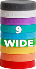 9 Pack Wide Mouth Silicone Rings, Colored and Plastic Lids, Fit Ball, Kerr or Mo