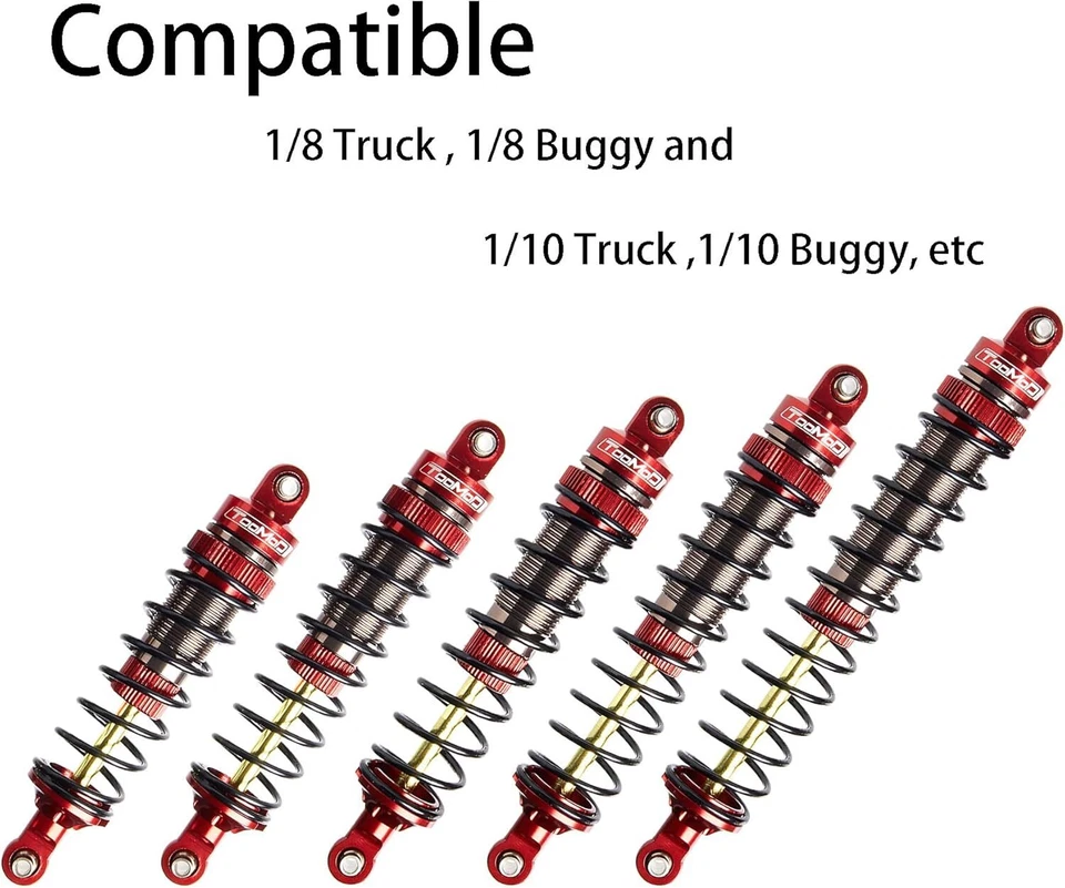 130mm 1/8 RC Oil Shock Big Bore Damper for Redcat Senton HSP Buggy Upgrade - Image 4 of 4
