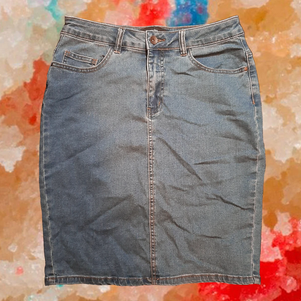 Vero moda denim pencil clearance skirt