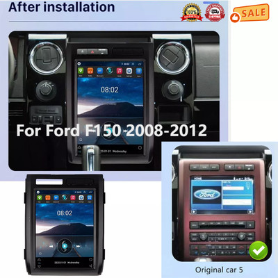 12.1'' GPS Car Stereo Radio Carplay Navi Tesla Style 2+32G For Ford F150 2008-12