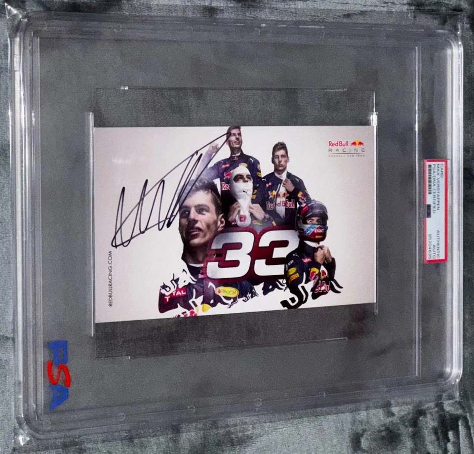 Max Verstappen #33 "2016 F1 Grand Prix" Signed 1st Red Bull Rookie Card Auto PSA - Image 3 of 4