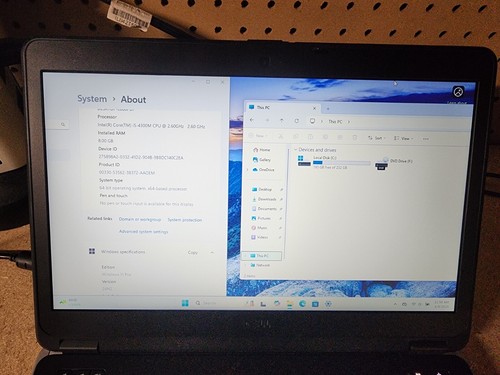 Dell Latitude E6440 Intel i5-4300M 2.6GHz 8GB RAM 250GB SSD Win 11 Pro - Picture 2 of 8