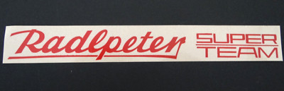 Werbe-Aufkleber Radlpeter Super Team Schriftzug 70er Jahre Oldtimer