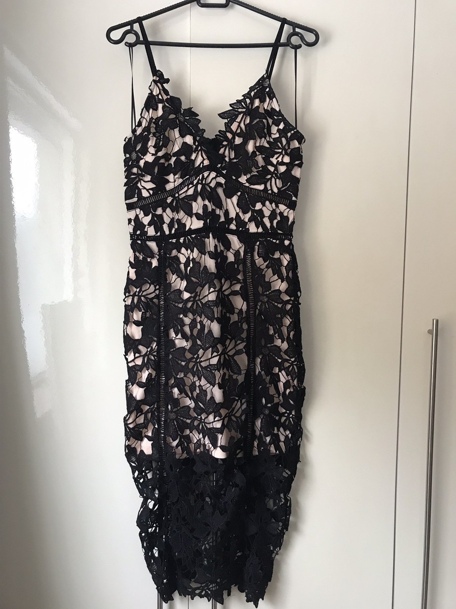 quiz crochet dress Quiz Clothing Olivia's Black and Nude Crochet Strappy Midi Dress UK 10