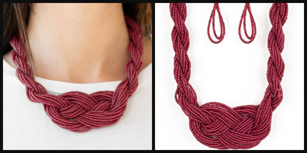 Paparazzi A STANDING OVATION red SEED BEAD necklace eBay