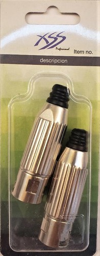 Conector macho XLR, cromado (par) para micrófonos micrófonos, micrófonos y líneas de audio - Imagen 8 de 8