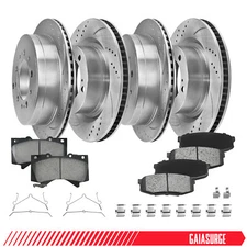 Front & Rear Disc Brake Rotors Pads for 2007-2021 Toyota Tundra Sequoia LX570