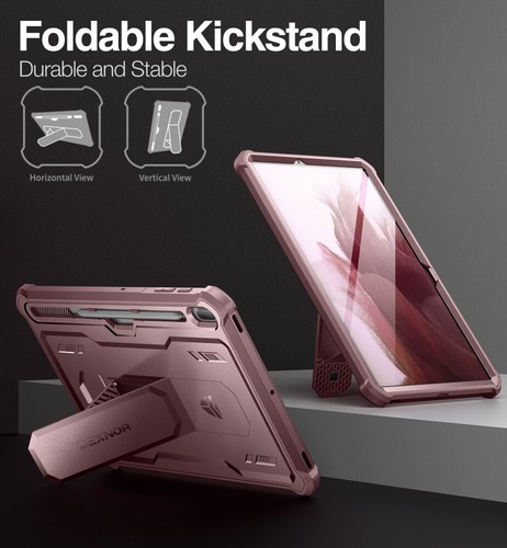 Dexnor for Samsung Galaxy Tab S7 FE Case Built-in Screen Protector and Kickstand - Picture 59 of 83