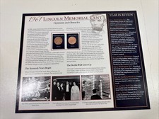 BRADFORD AUTHENTICATED 1961 LINCOLN MEMORIAL CENT PANEL Optimism And Obstacles