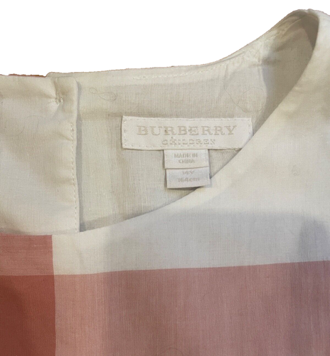 Burberry pink dress with burberry plaid cotton girls 14y also fits a womens S - Picture 3 of 10