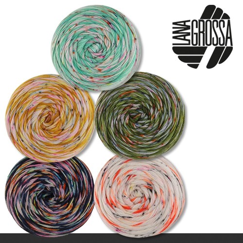 Lana Grossa 5 x 100 g Meilenweit 100 Spray Stricken Wolle Merino 5 Farben - Bild 9 von 11