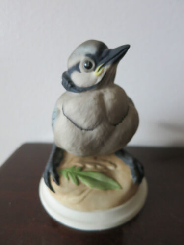 BOEHM VOGEL FIGUR BABY BLUE JAY # 436 SIGNIERT TOP (C419) - Bild 3 von 8